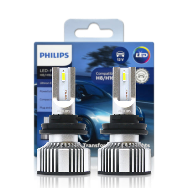 LAMPARA - LED H8 H11 H16 12V 6500K ULTINON PACK X2 PHILIPS — Cymaco