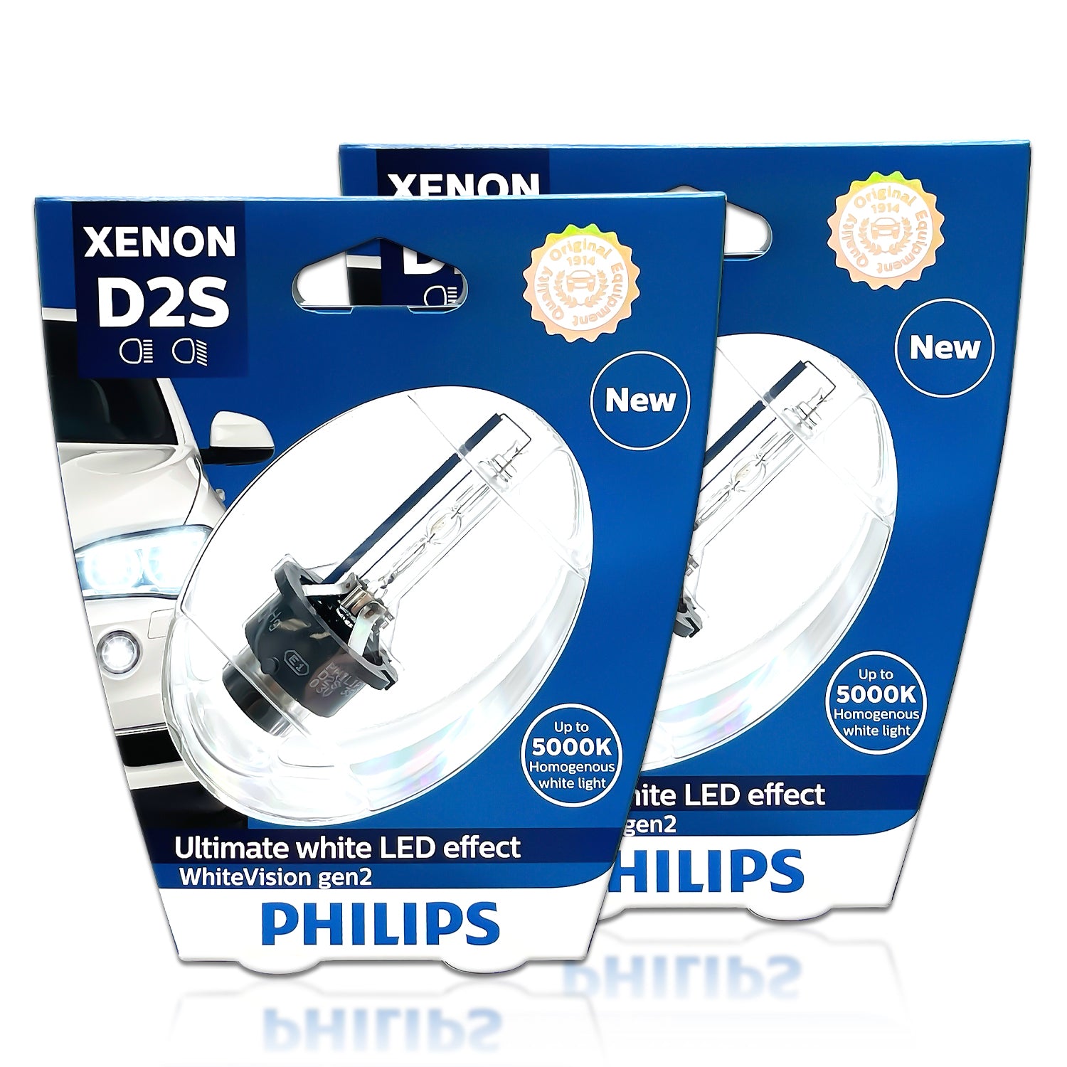 D2S: Philips 85122WHV2C1 WhiteVision Gen2 HID Xenon Bulbs – HID CONCEPT