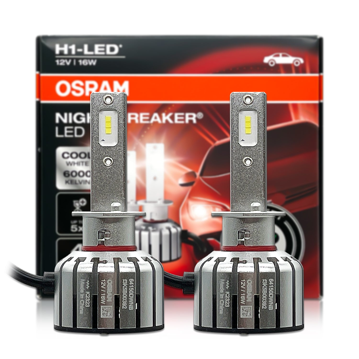 2x Bombillas LED H1 Homologadas NIGHT BREAKER® LED - 64150DWNB