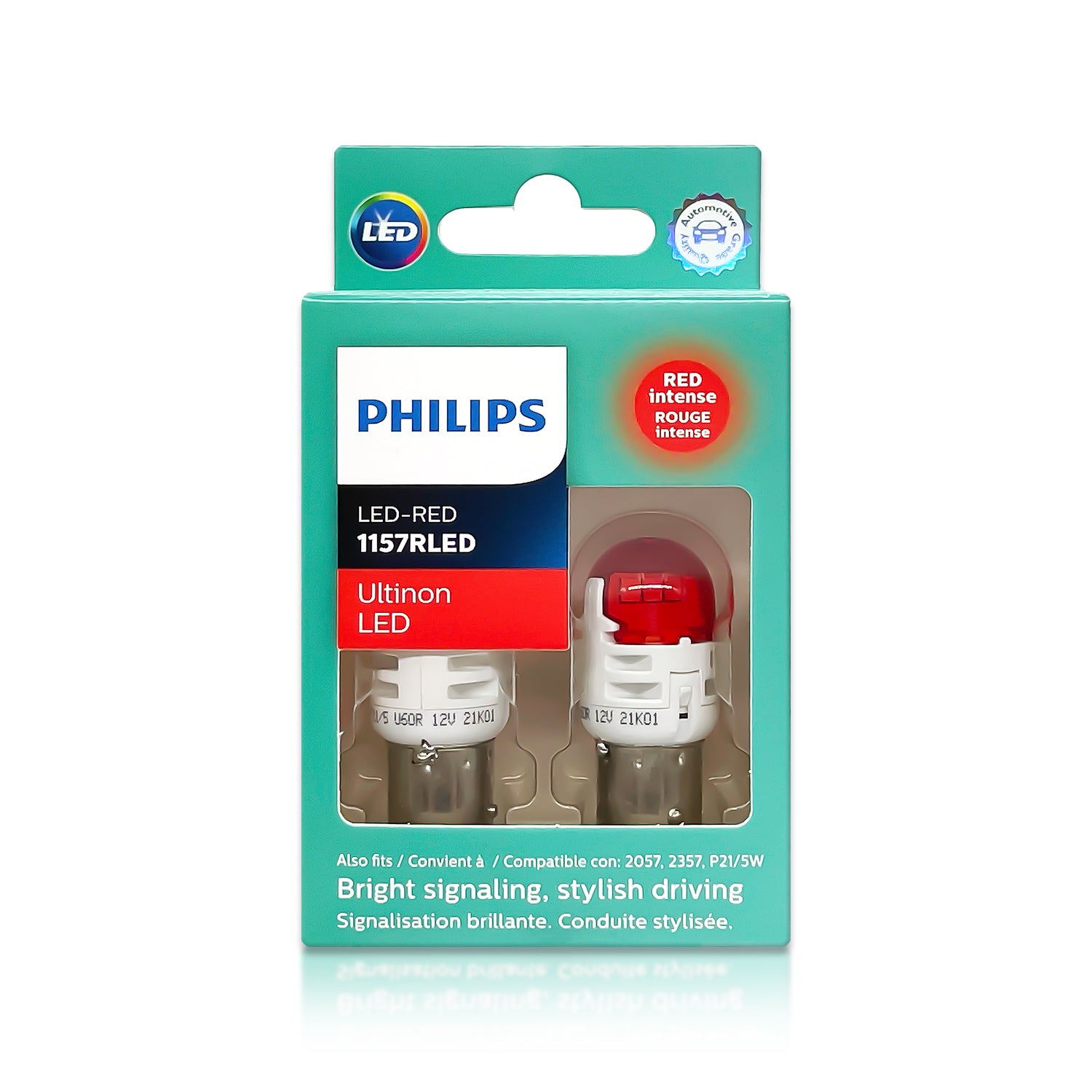 PHILIPS P21W X-treme Ultinon LED stop lights Red 12898RX2 red intense  DuoBox