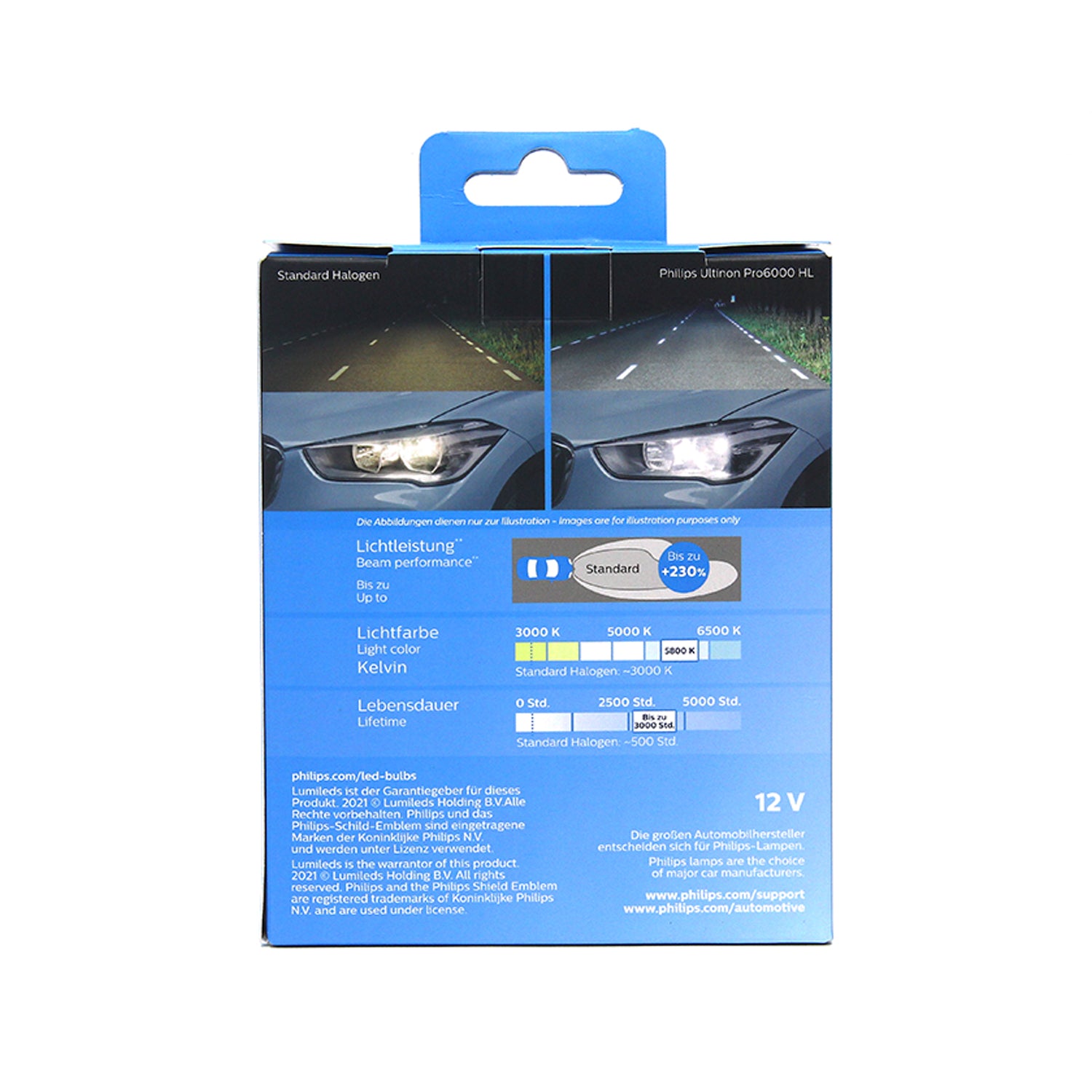 LED kit Approved* H7 Pro6001 Ultinon Philips 11972U6001X2 5800K +230% -  France-Xenon