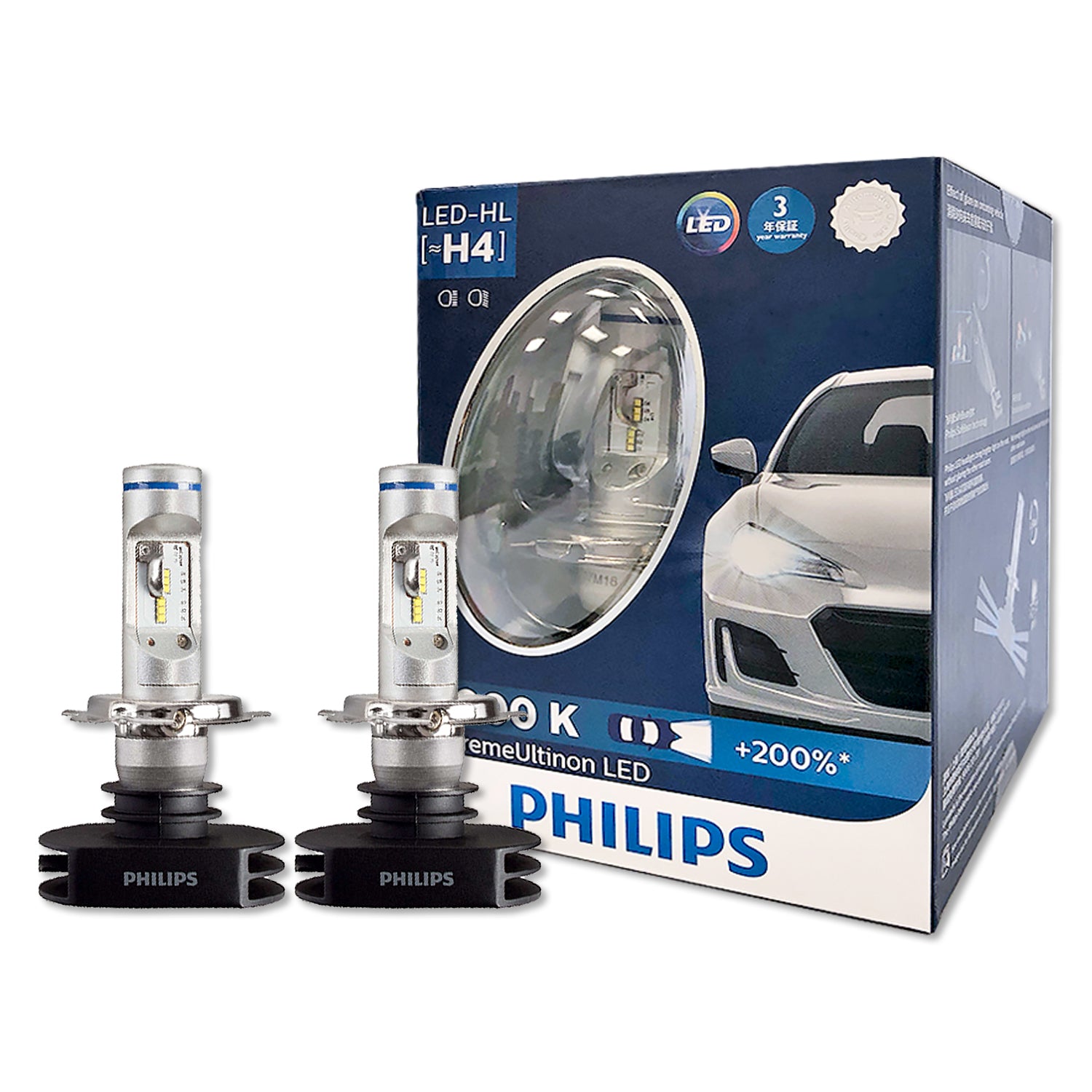 Kit Ampoules LED H7 Philips Ultinon Pro6000 Homologuées - 11972U6000X2