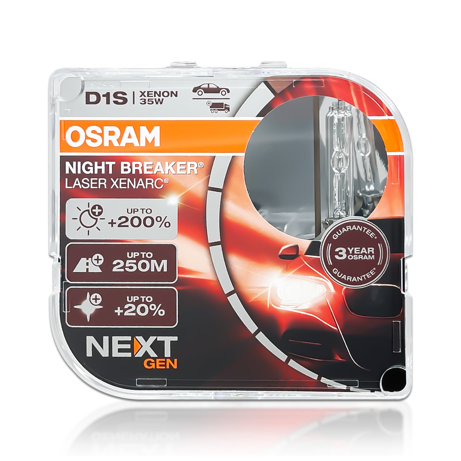 Osram xenon headlight lamps XENARC NIGHT BREAKER LASER (NEXT GEN) D1S  (2pcs)