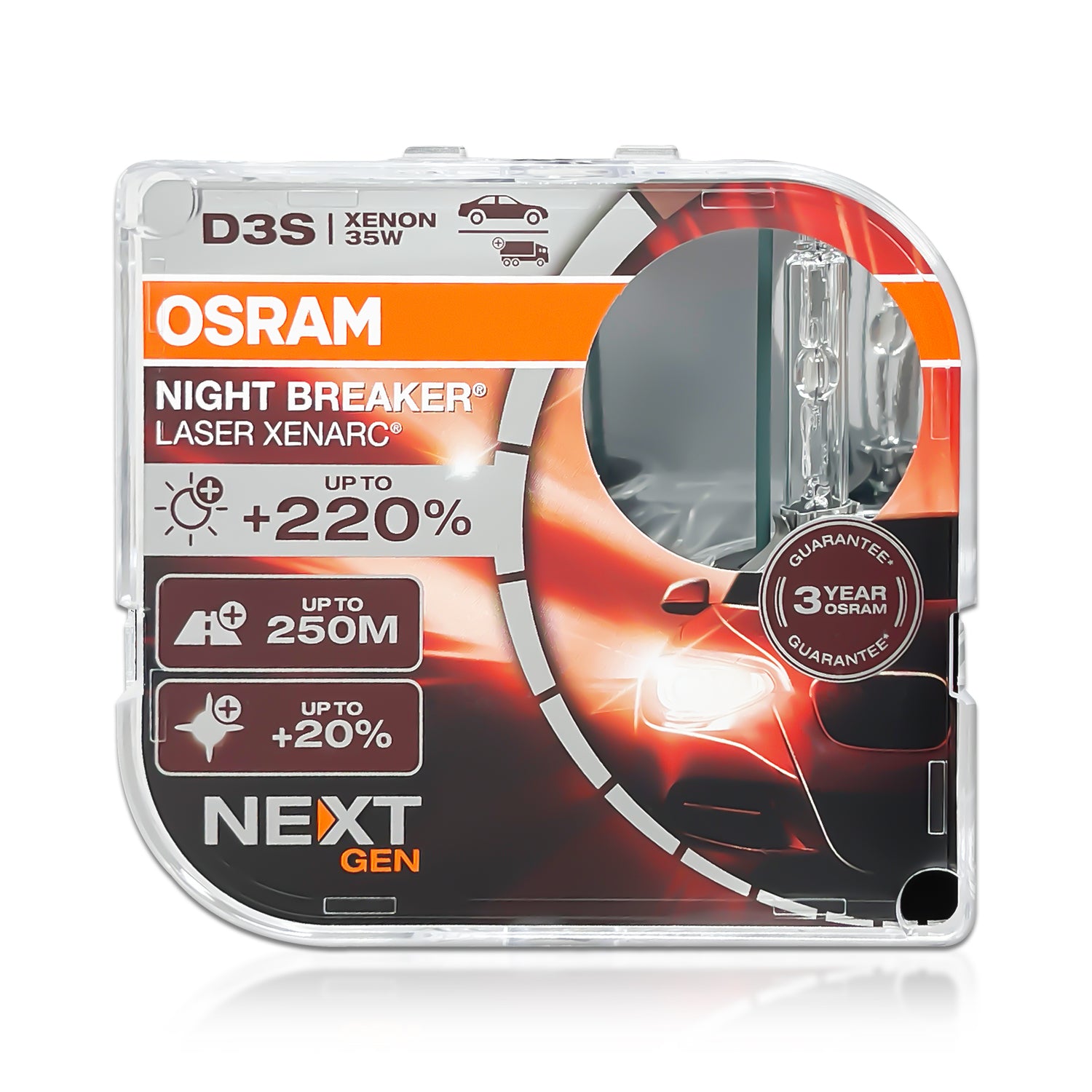 D3S Osram 66340XNN Night Breaker Laser Next GenHID Bulbs (2 Pack)