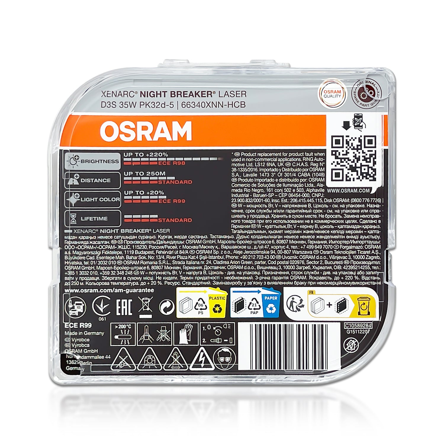 OSRAM Xenarc Night Breaker Laser D3S Xenon Headlight Bulbs (Twin) 220% NEXT  GEN