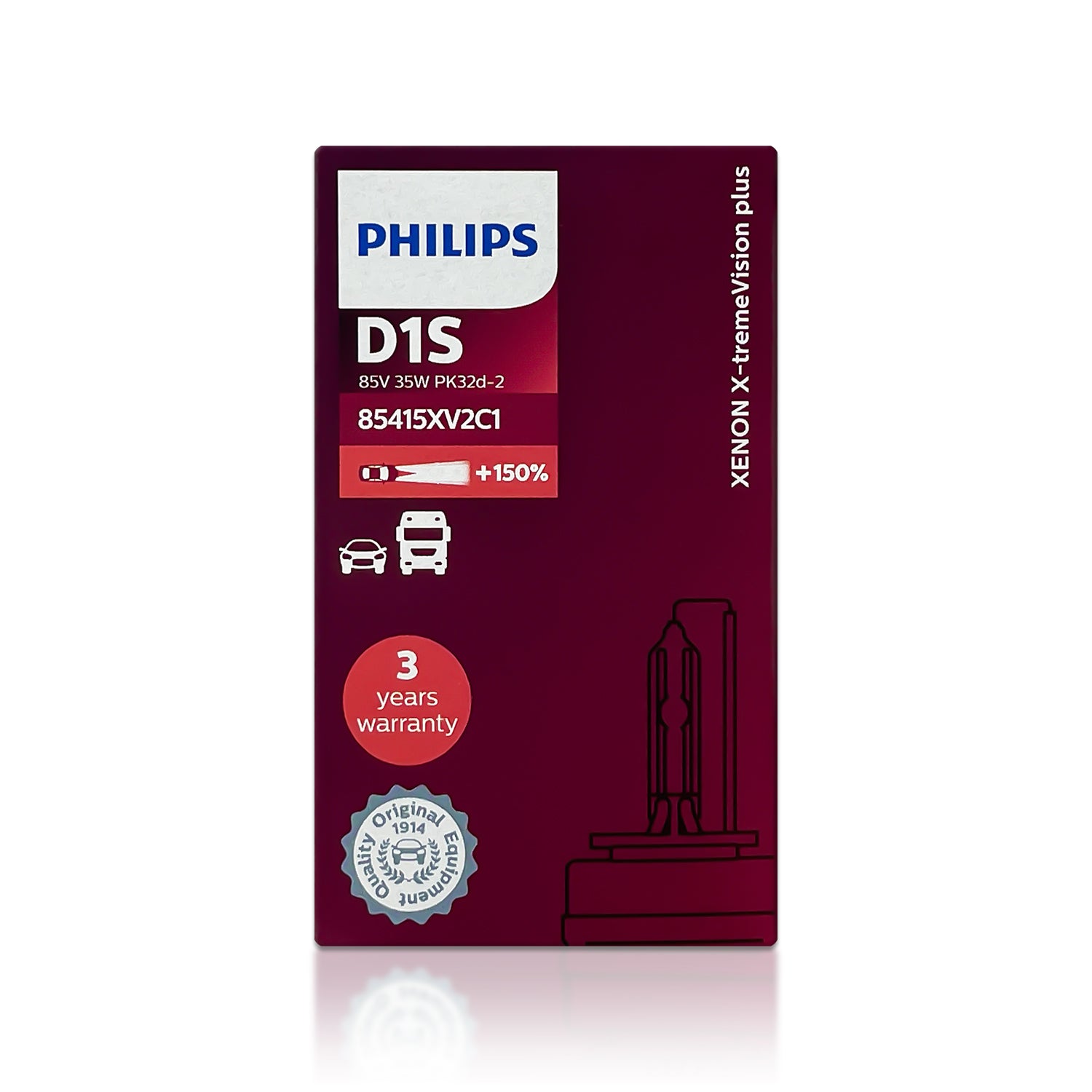 Philips – lampe au xénon D1S D2S D3S x-treme Vision Plus Gen2