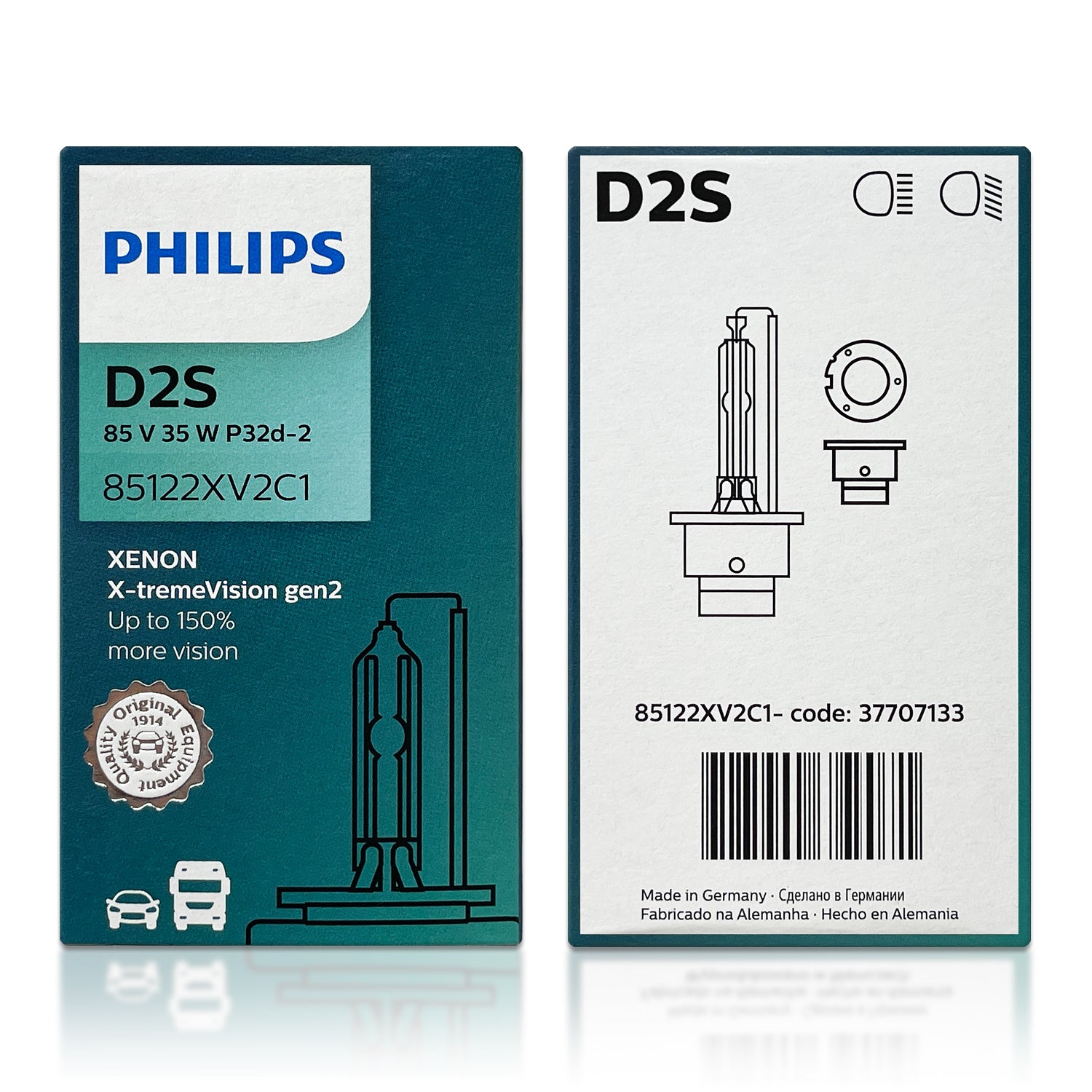 Philips D2S Xenon X-tremeVision 4800K HID Automotive Bulb