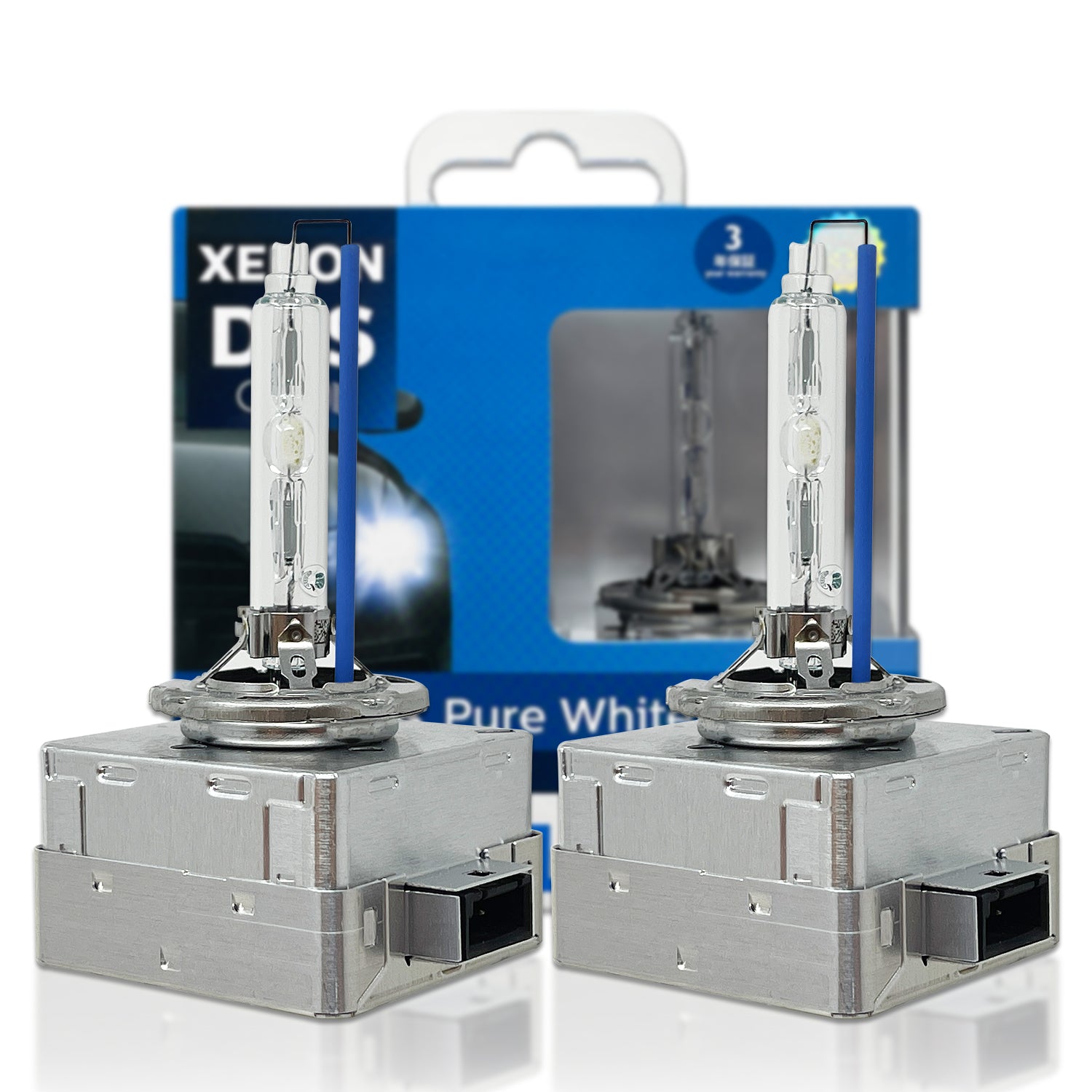 Philips-bombillas de Xenón HID D3S 42403WXX2 para coche, luz blanca fría,  35W, 6000K, 2x, fabricado
