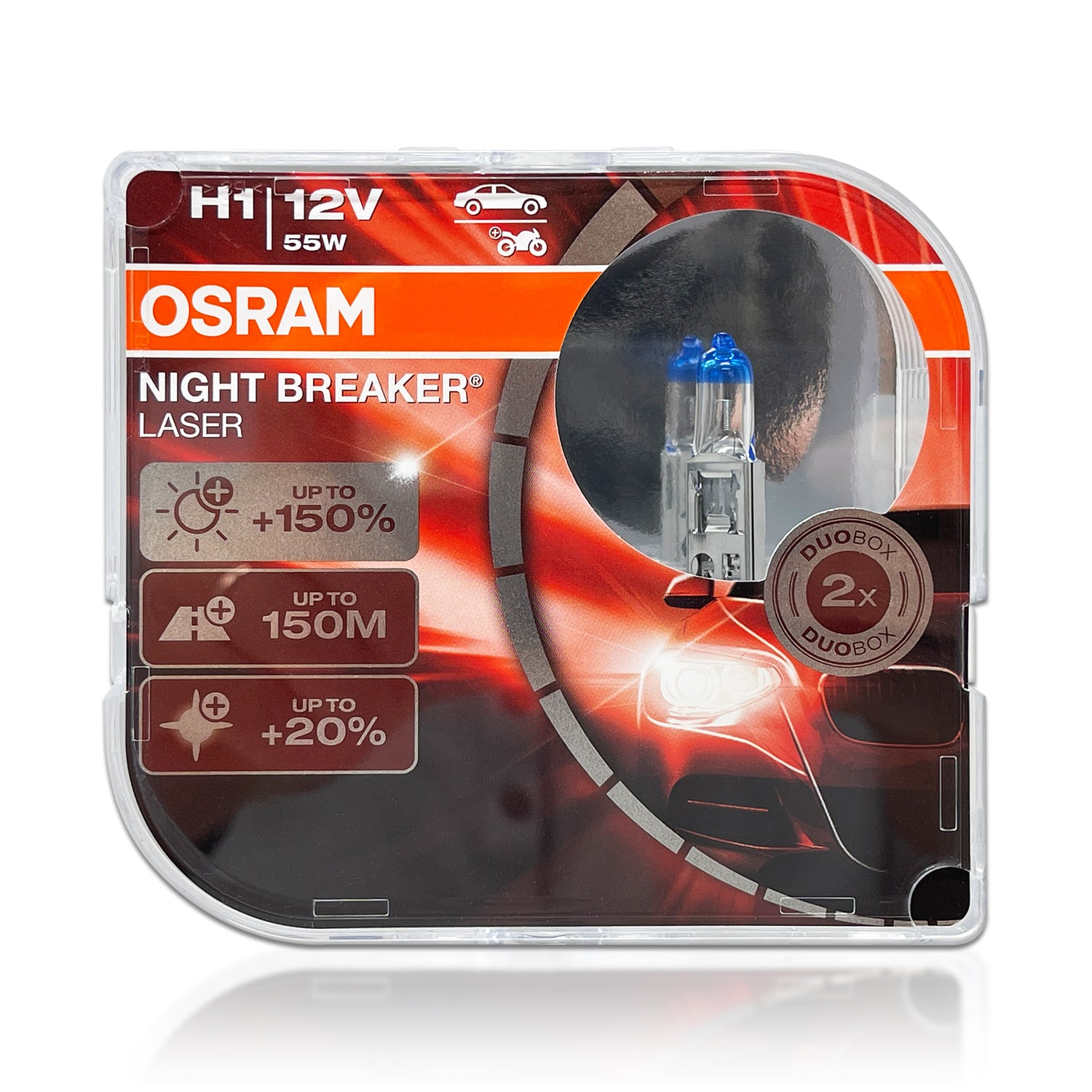 Osram Night Breaker Laser H1 Next Generation Headlight : :  Automotive