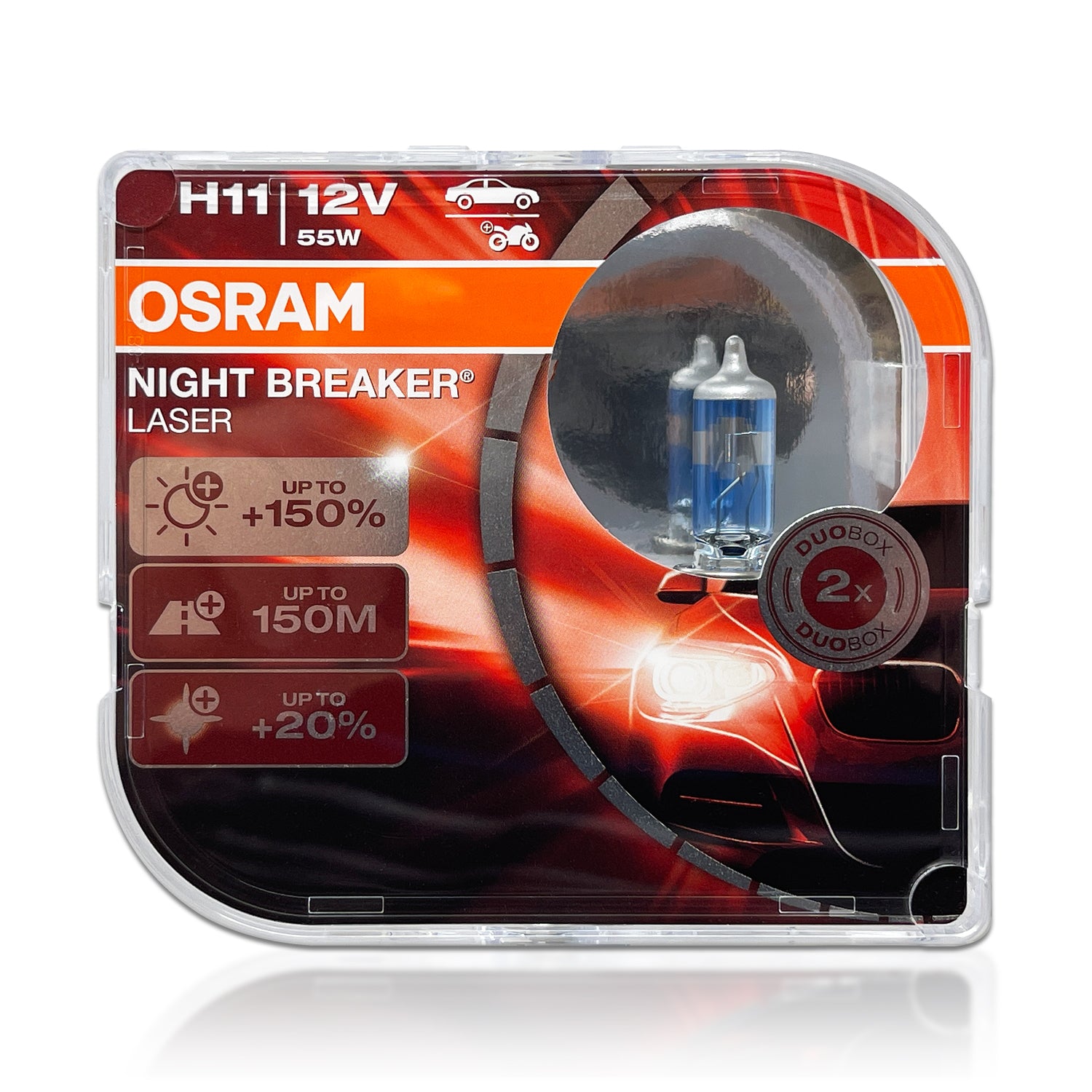 OSRAM Original H11 Night Breaker Laser Next Generation 12V 55W 3700K Car  Headlight Auto Fog Lamps +150 Brightness 64211NL(2 PCS)