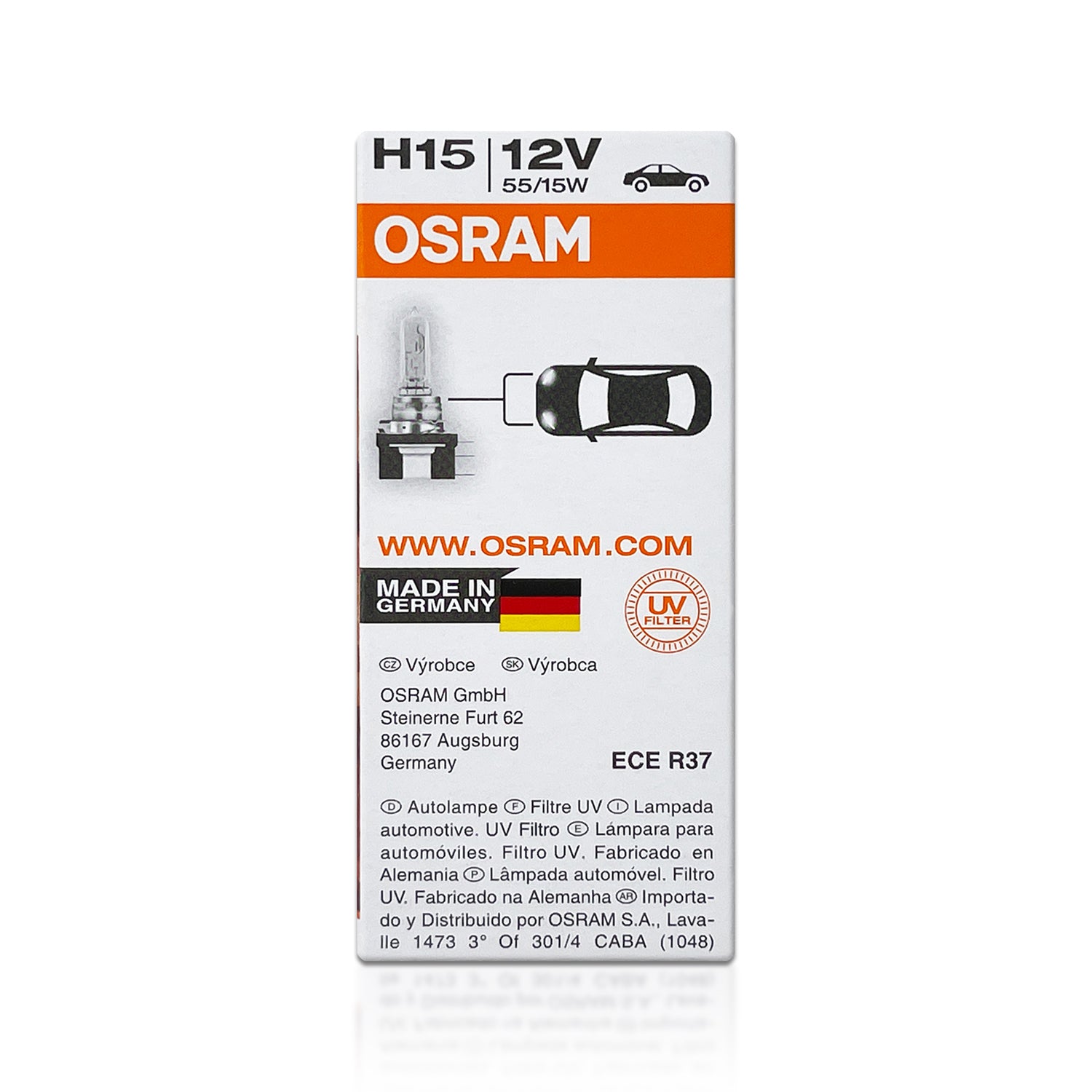 1 X GENUINE OSRAM H15 12V 55/15W Daylight Halogen Bulb