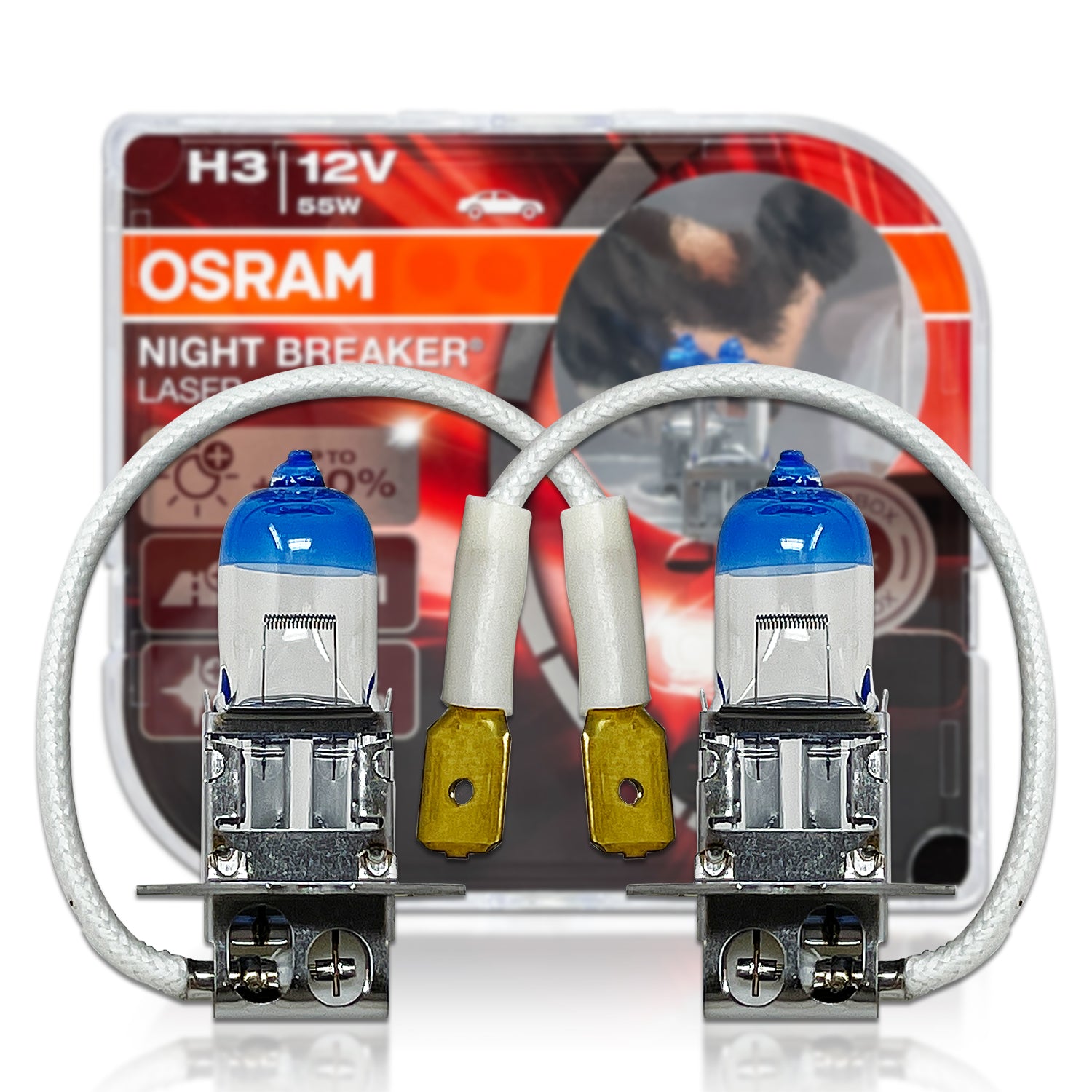 OSRAM Night Breaker LASER Next Generation H3 +150% Xenon White Car