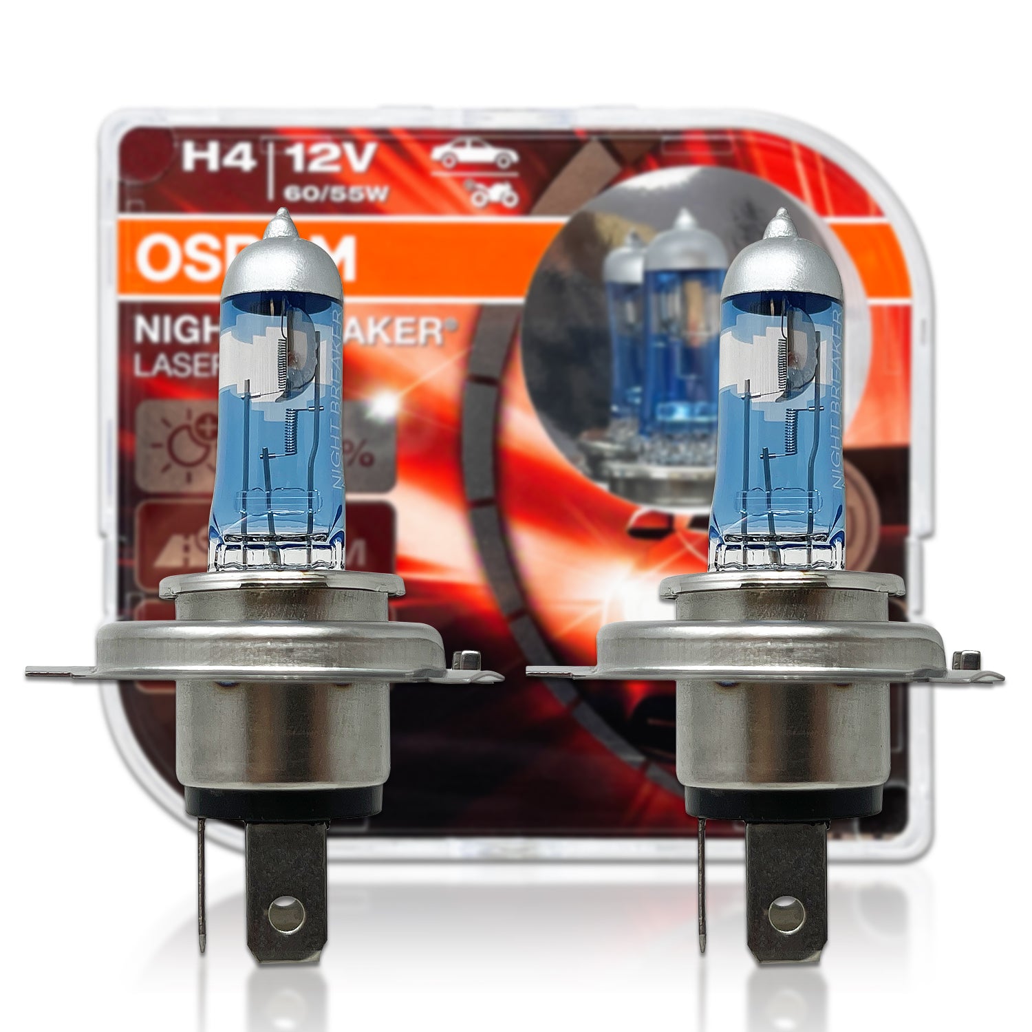 2 Original Osram LED Night Breaker/Socket: H4/Approval Germany ( Abg )