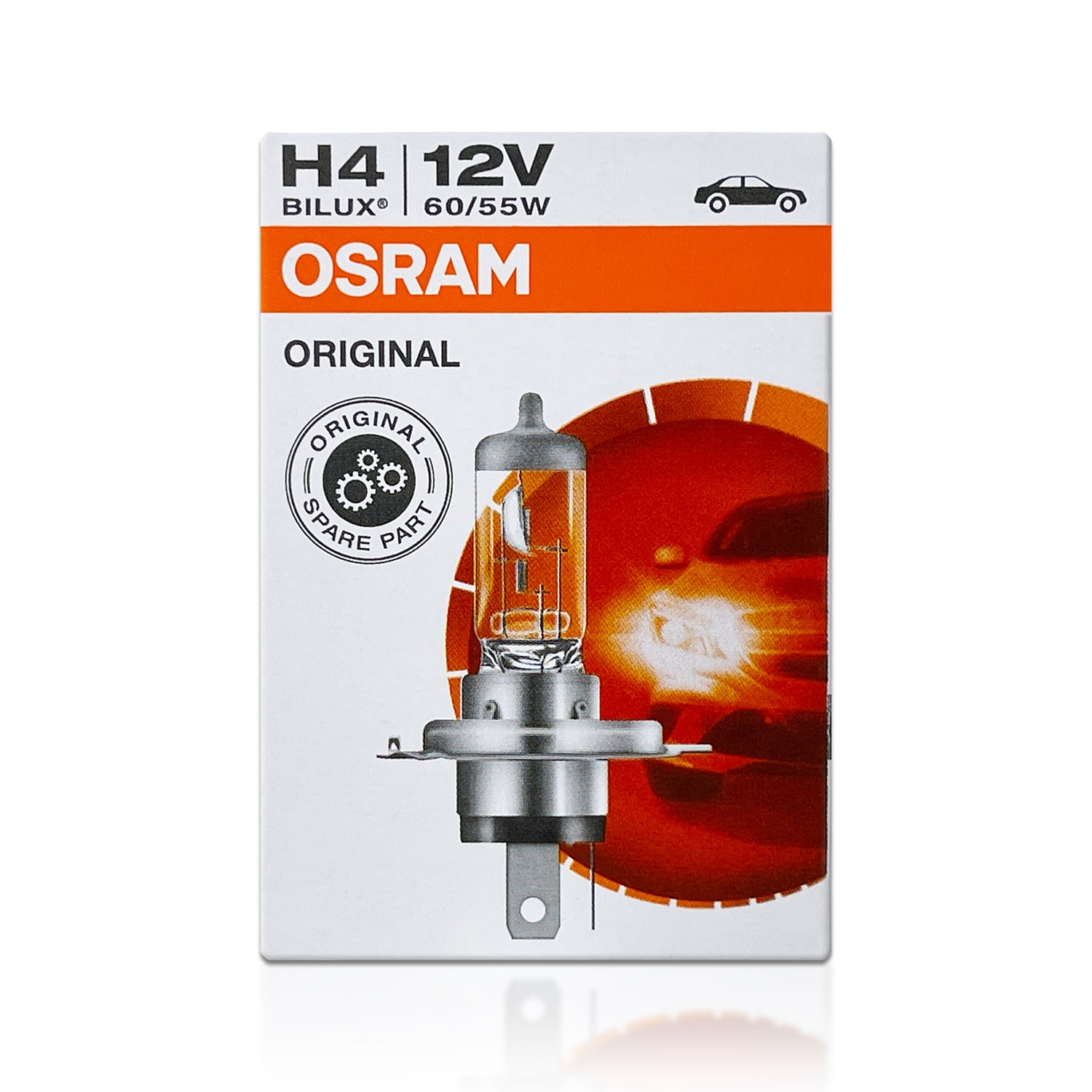 Car Headlight Lamp H4 12V 60W P43t Bright White Light 64193, Osram