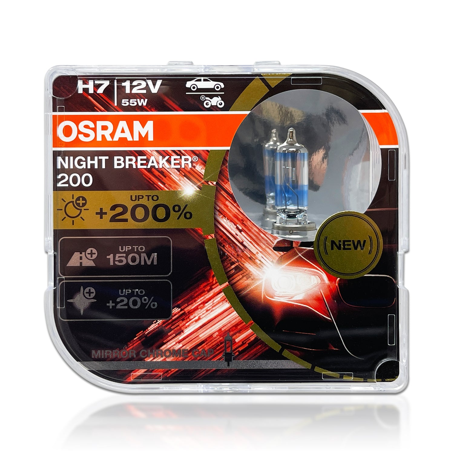 Osram H7 Night Breaker Laser Halogen Headlight Bulbs, 64210NL, Pack of 2