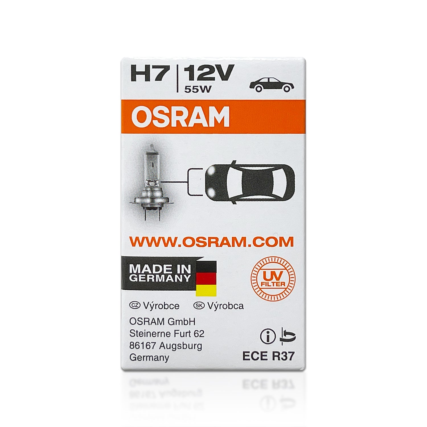 64210 Osram Germany H7 Halogen Head Light Bulb 3200K Alza Honda