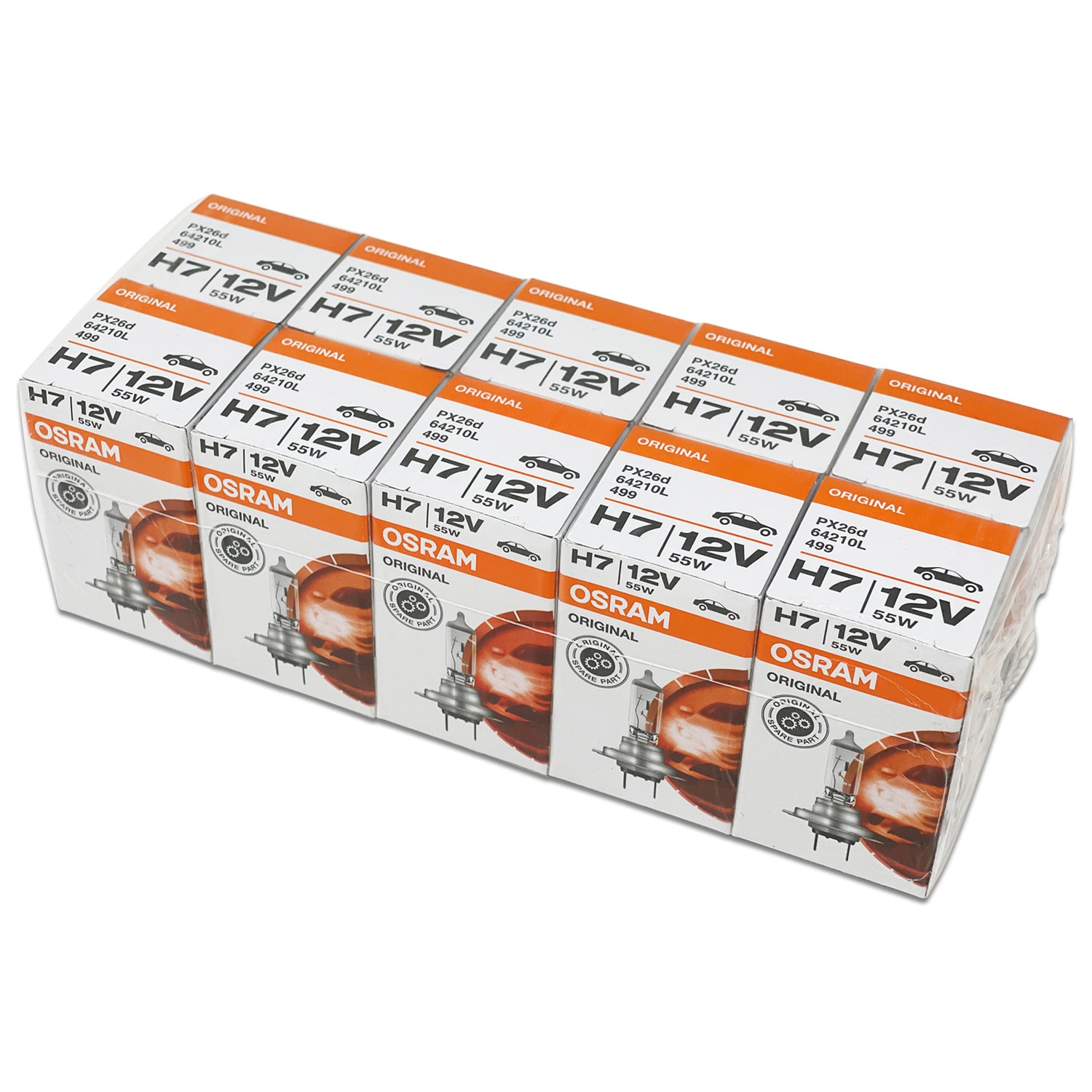 Osram H7L Long Life Halogen Bulb 64210L PX26d (Pack of 1) 