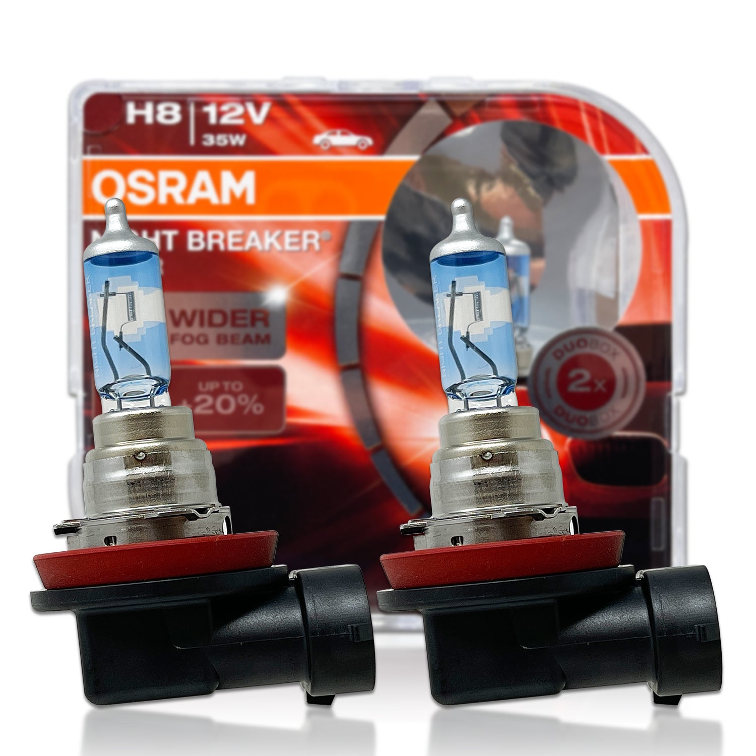 Osram H8 Night Breaker Laser +150% PGJ19-1 12V 35W 2ks 64212NL-HCB 