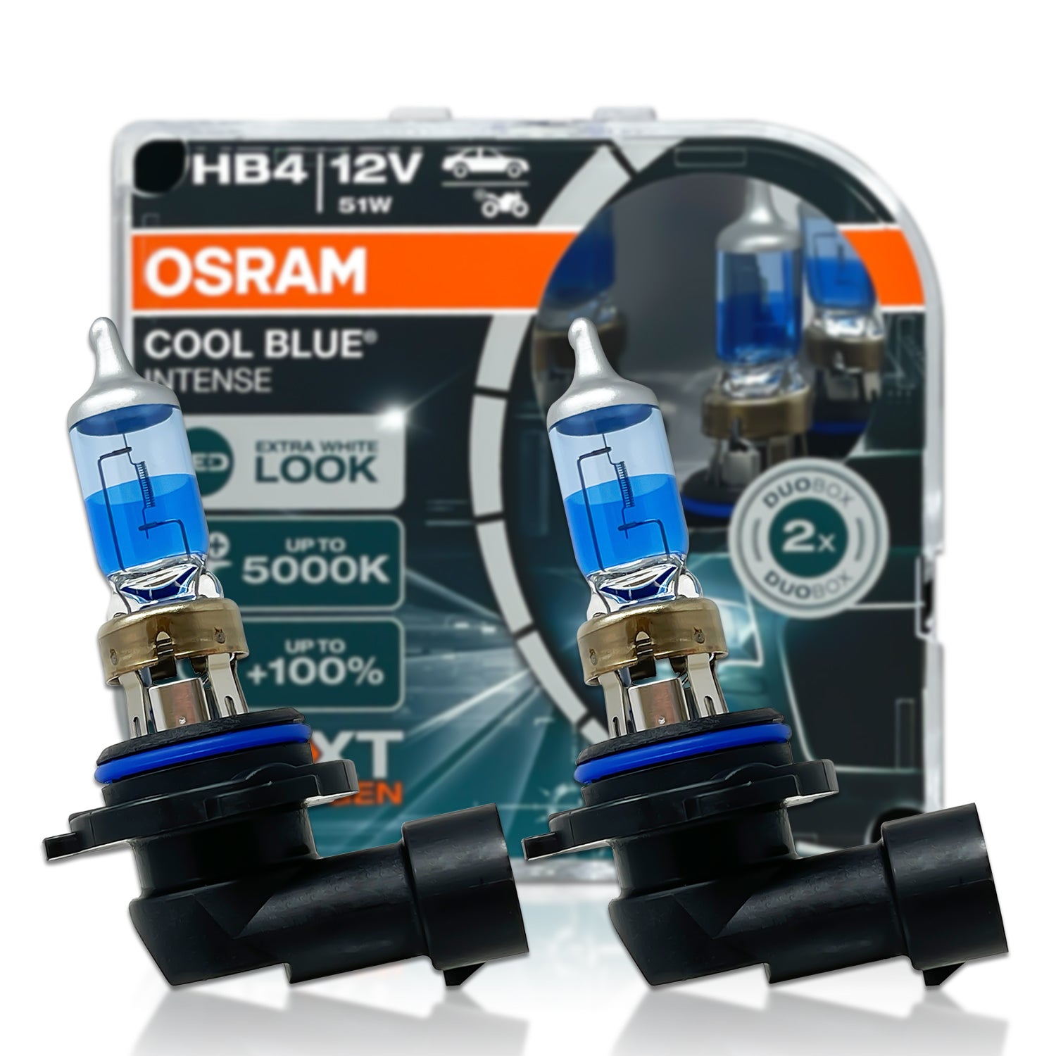 Philips Blue Vision Ultra vs. OSRAM Cool Blue Intense, Bulb Comparison