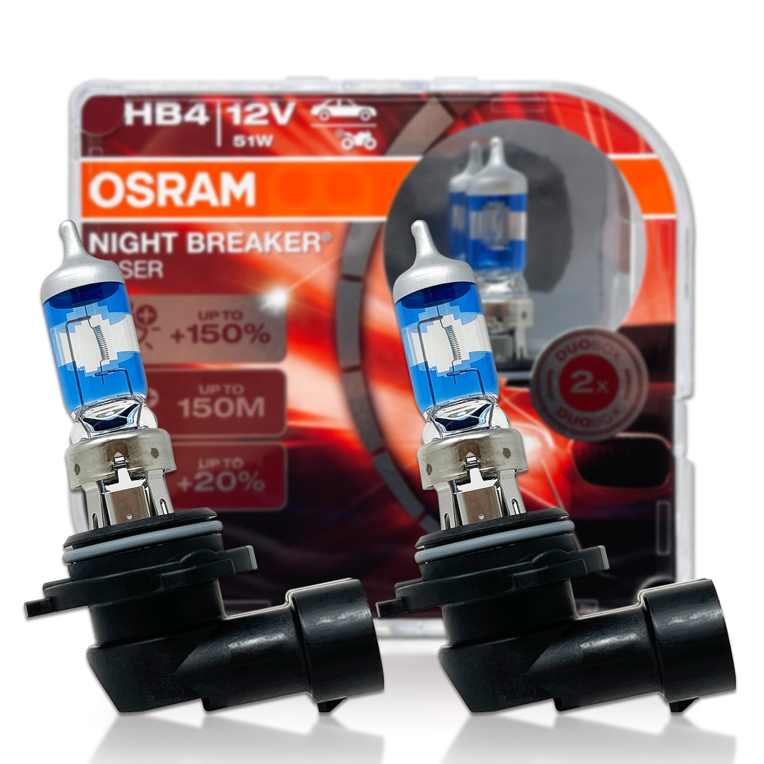 2x HB4 9006 80 Watt LED Leuchtmittel mit Osram-Chip LEDs