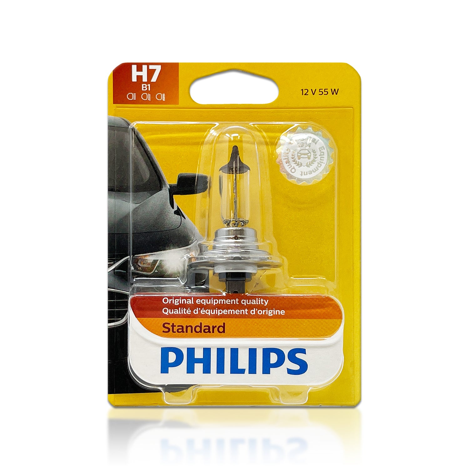 Philips Standard Headlight H7, Pack of 1 - H7B1