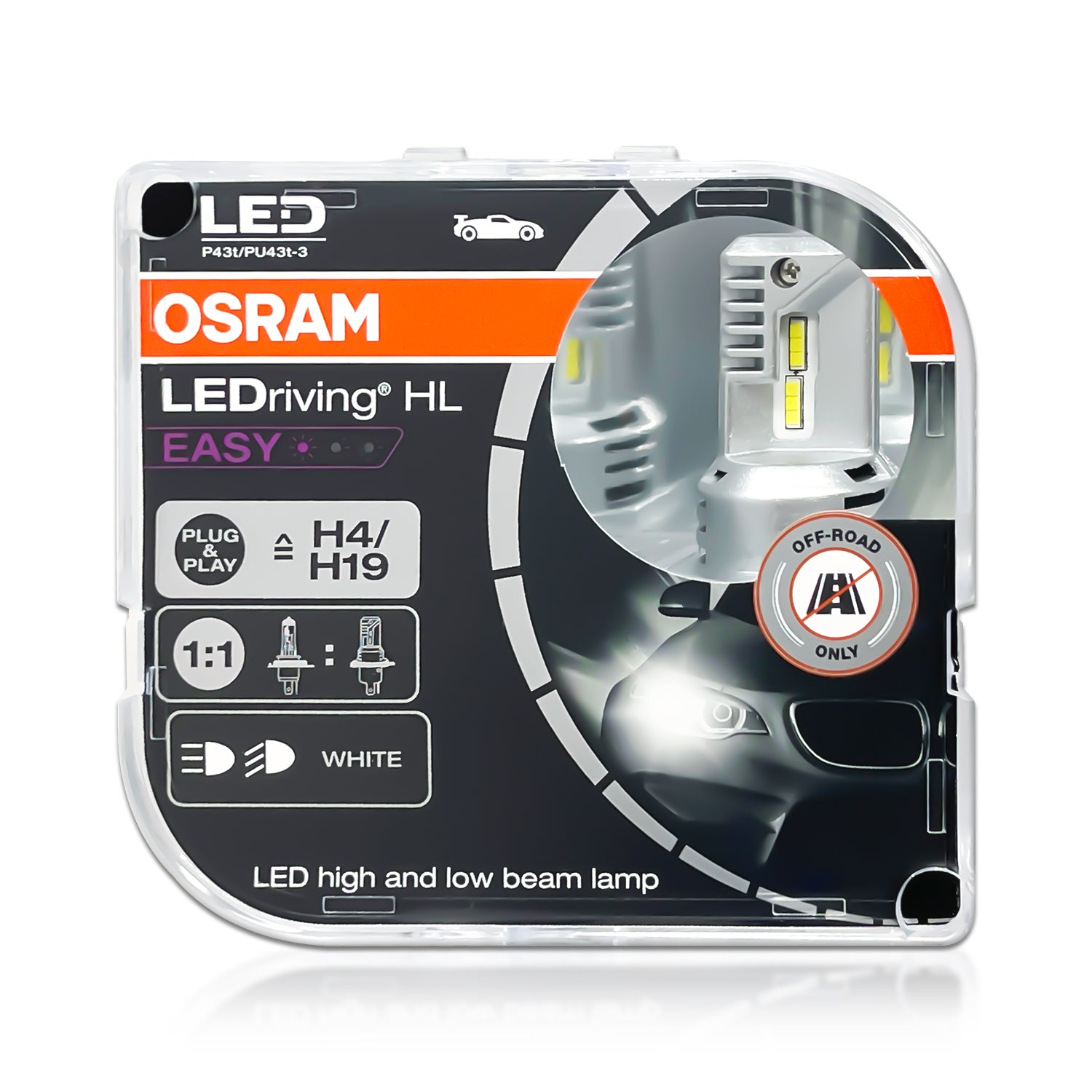 OSRAM LEDriving HL (Next Generation) LED H4, Twin Car Headlight Bulbs