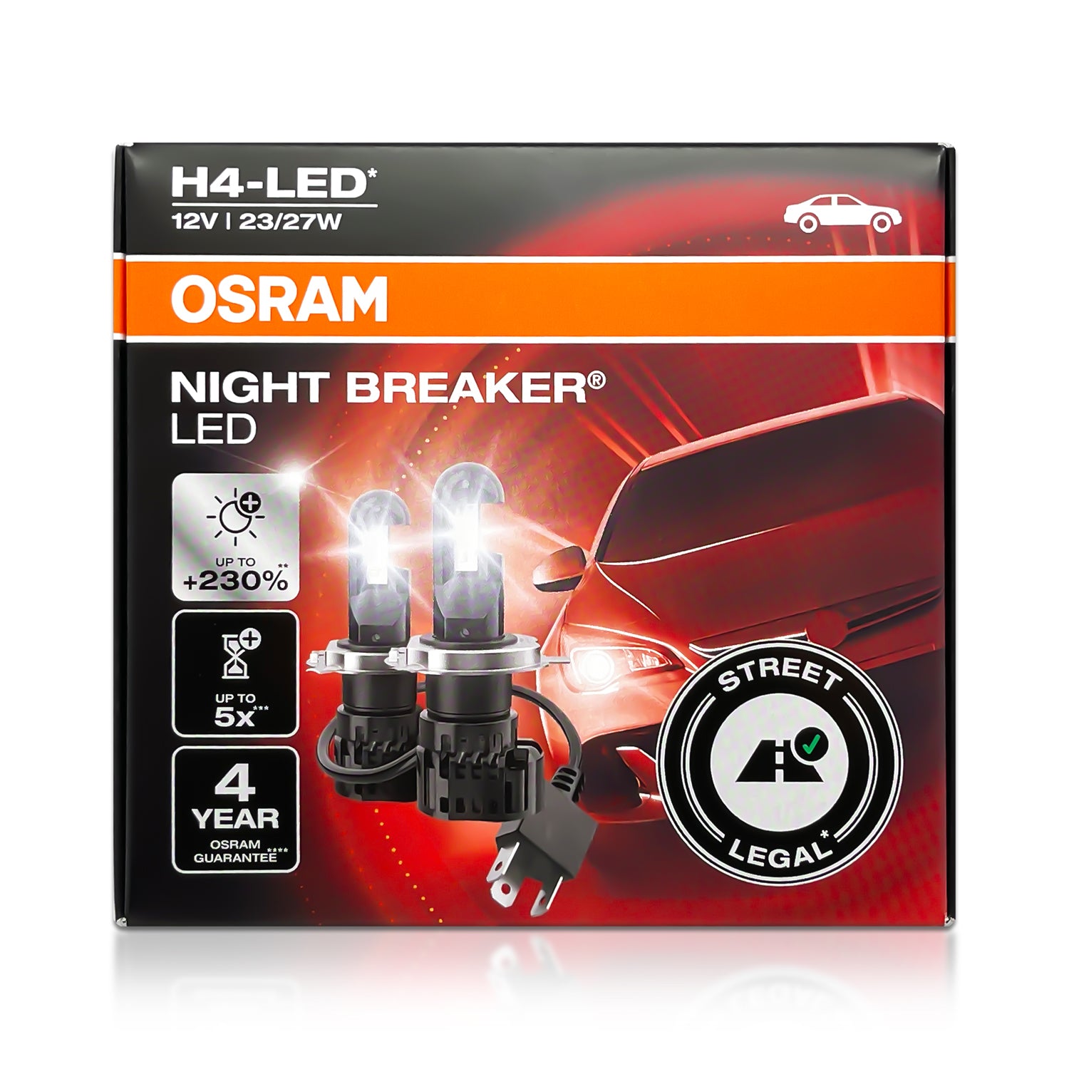 OSRAM NIGHT BREAKER LED H4 ROAD LEGAL - LED Car Bulb