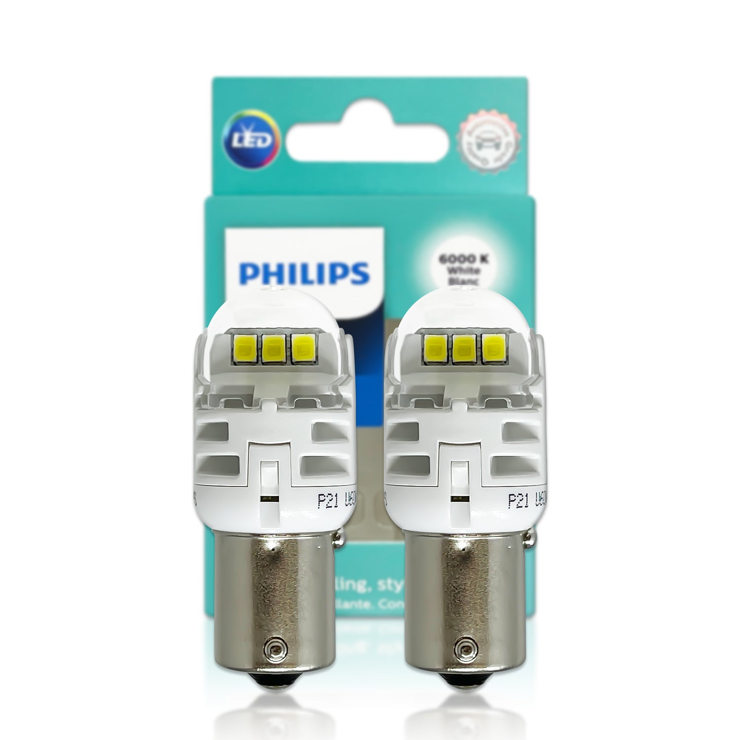  Philips 1156ALED Ultinon LED (Amber), 2 Pack : Automotive