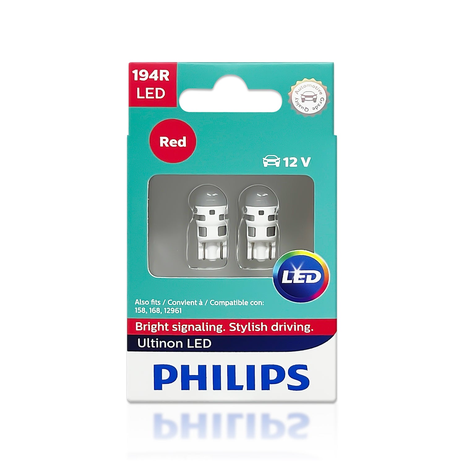 Philips T10 LED 12V W5W 6000K Bright Turn Signals Stylish Driving