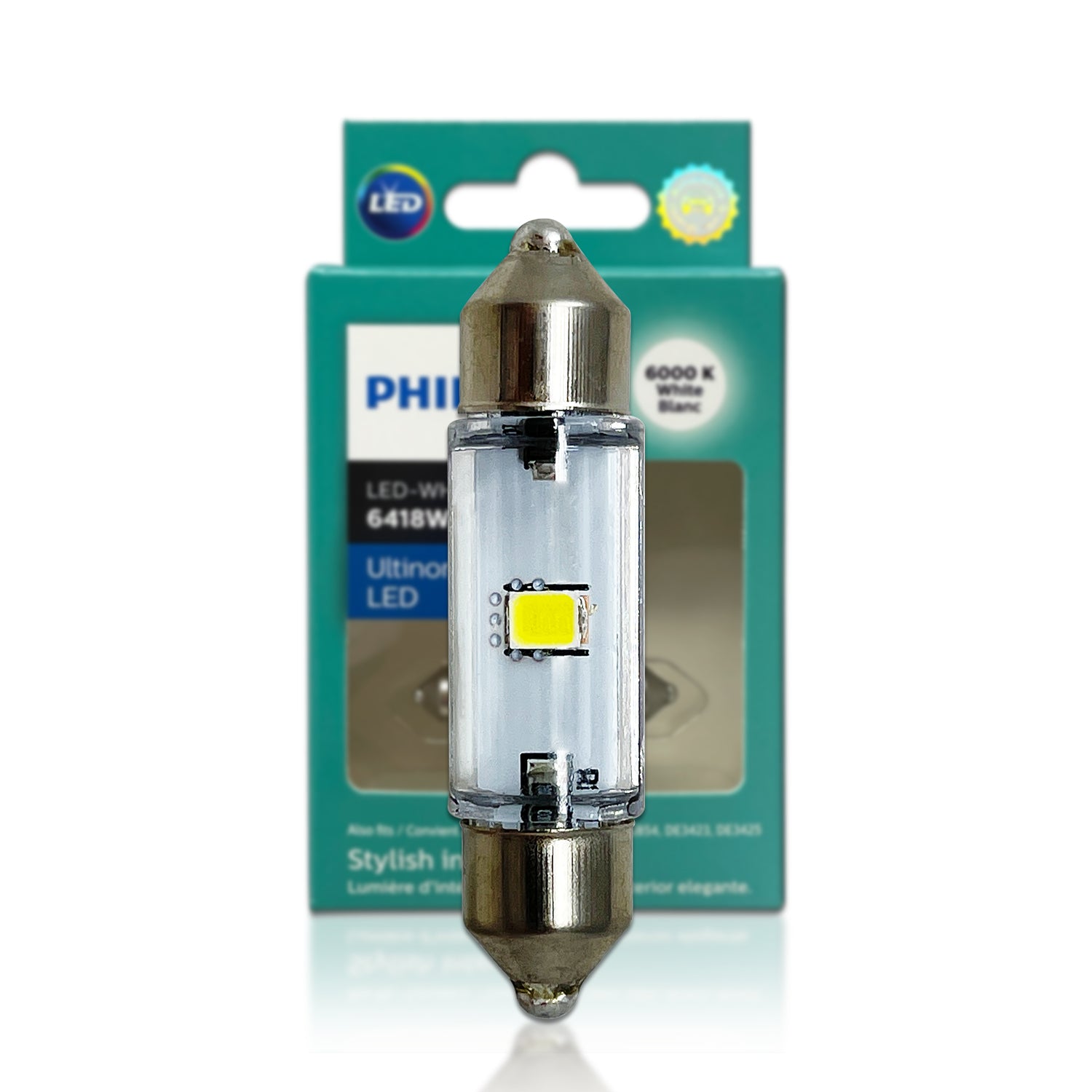 Philips 30mm Festoon White Ultinon Pro6000 Warm White LED Bulbs (Single) -  PartsForMachines