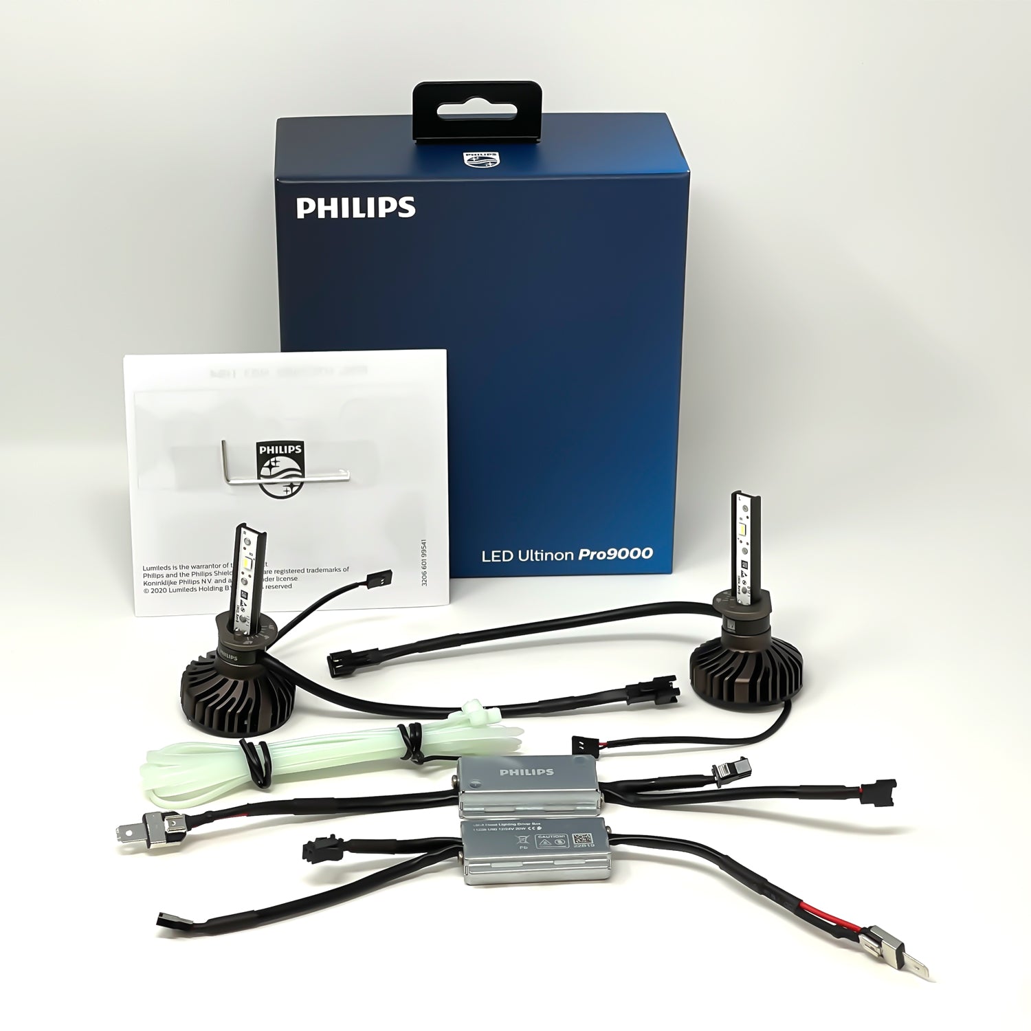 Philips Ultinon Pro9000 LED H1 Car Headlight 5800K Cool White +250% Bright  with Lumileds LED Auto Bulbs 20W 11258U90CWX2, 2pcs - AliExpress