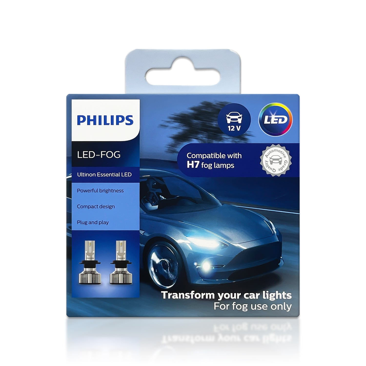 2 - New OEM Philips H7- 55W Halogen Auto Headlight Bulbs, Fog Lights, #  12972
